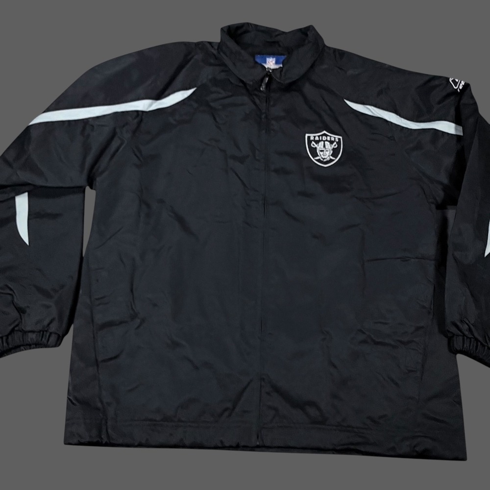 Las Vegas/Oakland Raiders Mens Medium M Jacket Full Zip Black NFL Team Apparel - Picture 3 of 5